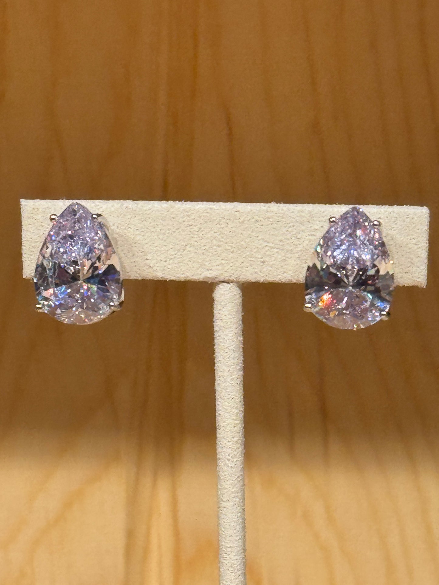 Teardrop French CZ Earring