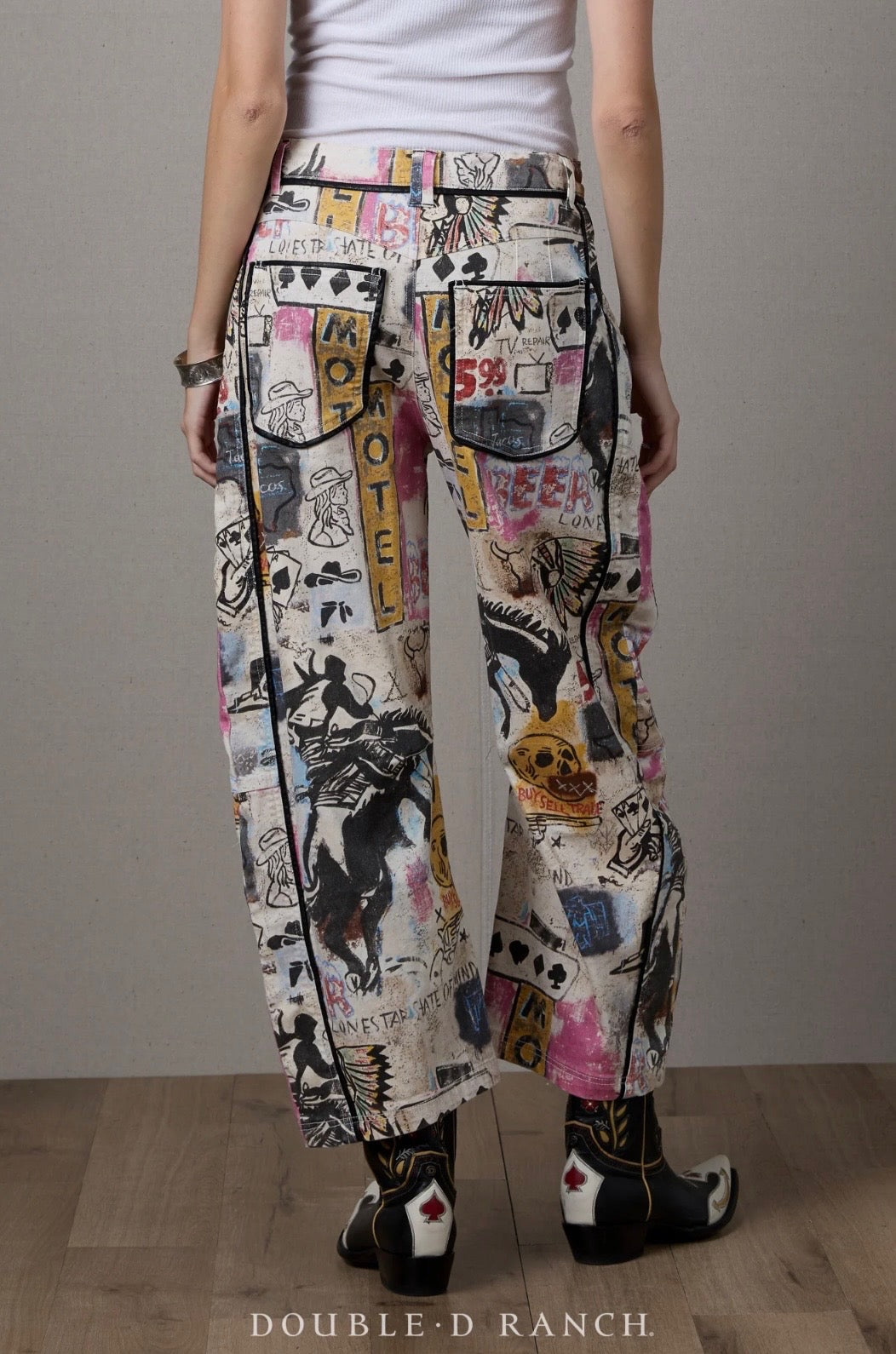 Cowboy Graffiti Denim Pant