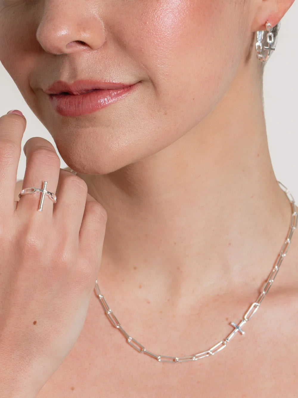 Chain Breaker Cross Necklace