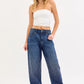 Mid Waist Embellished Barrel Jeans