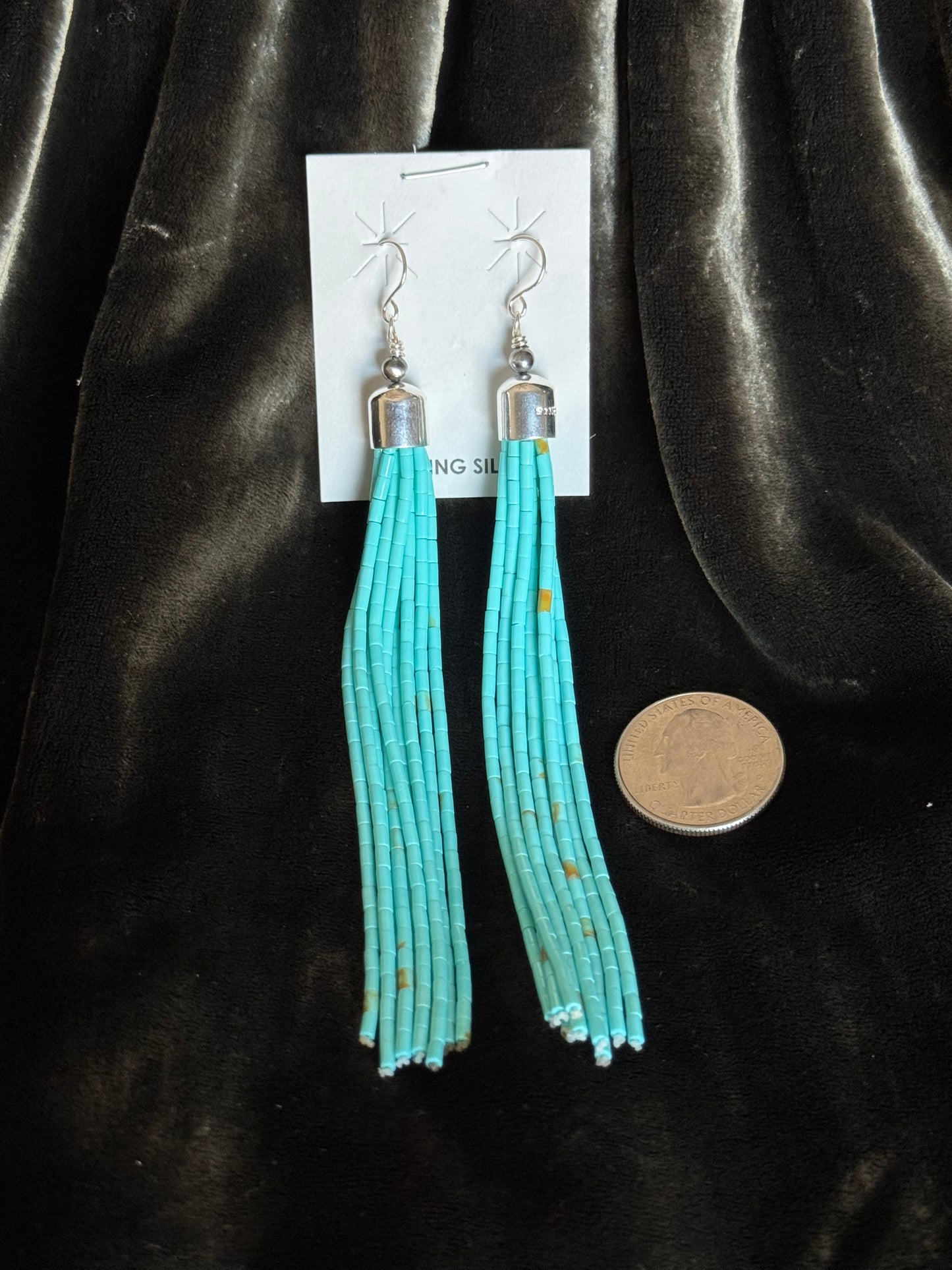 5” Sterling Silver Heishi Earrings