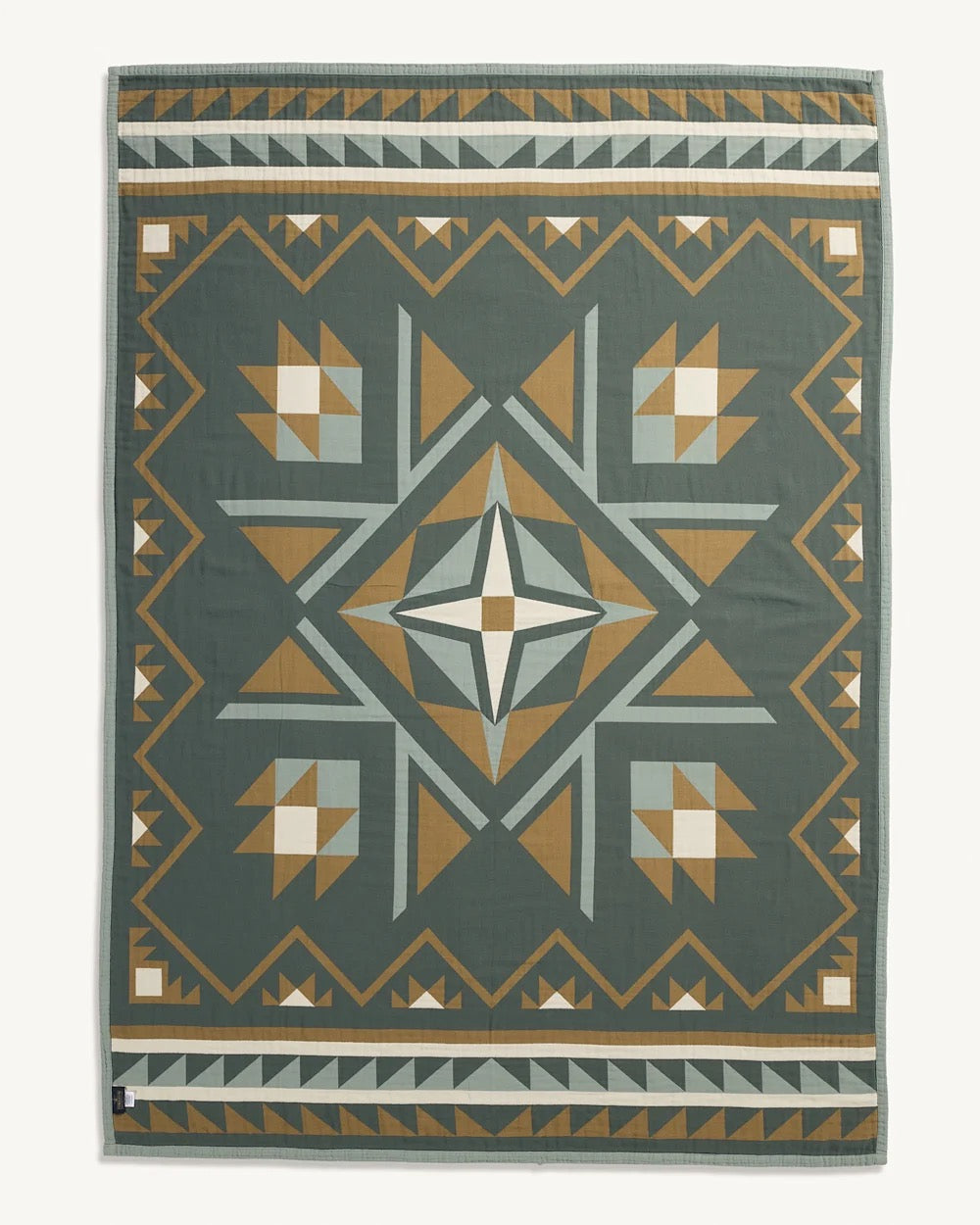 Quilted Star Cotton Matelasse Shale King Size
