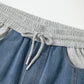 Mixed Jogger Barrel Pants (Heather Grey)
