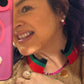 Beautiful Goldtone Ruby Set (Necklace, Bracelet & Earrings)