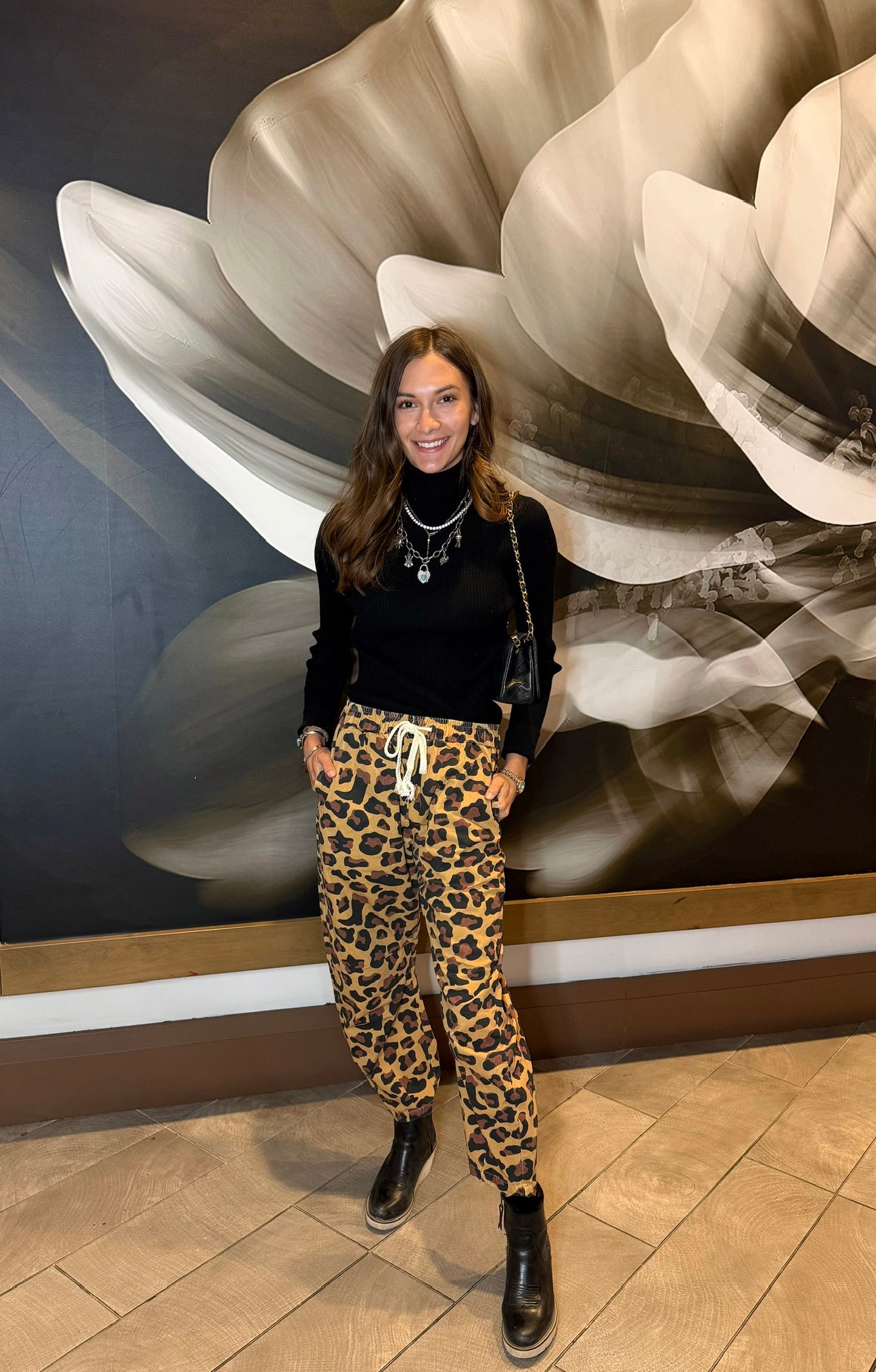 WESTERN CHEETAH BARREL PANT