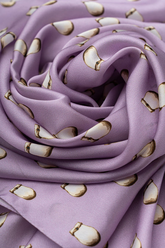 Elk Ivory Silk Scarf - Lavender