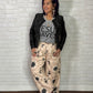 Geometric Star Wide Leg Pants