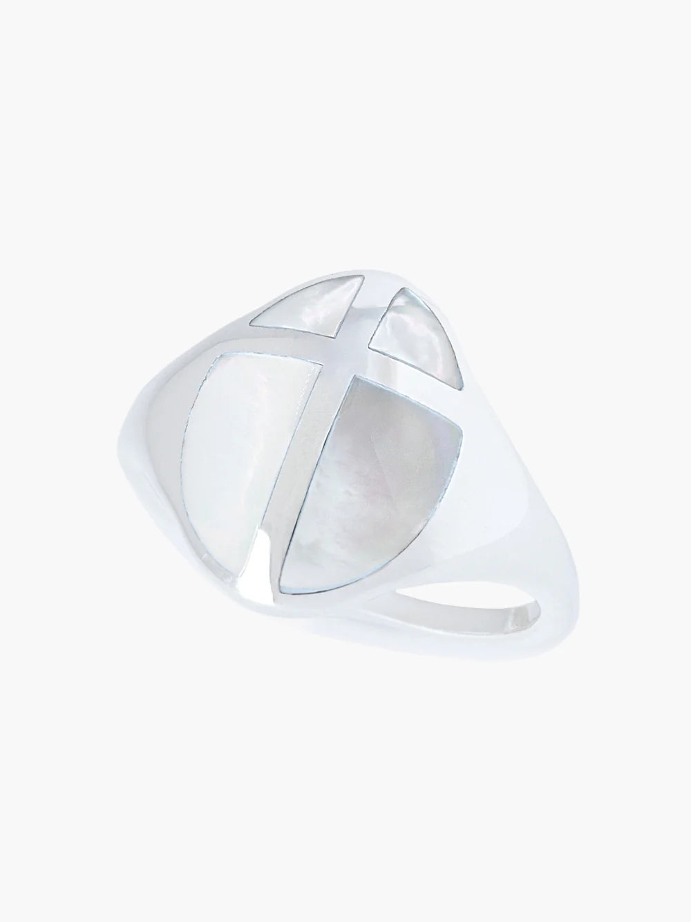 Mother of Pearl Cross Ring