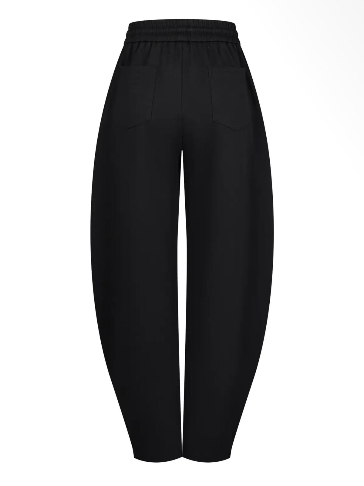 Mixed Jogger Barrel Pants (Black)