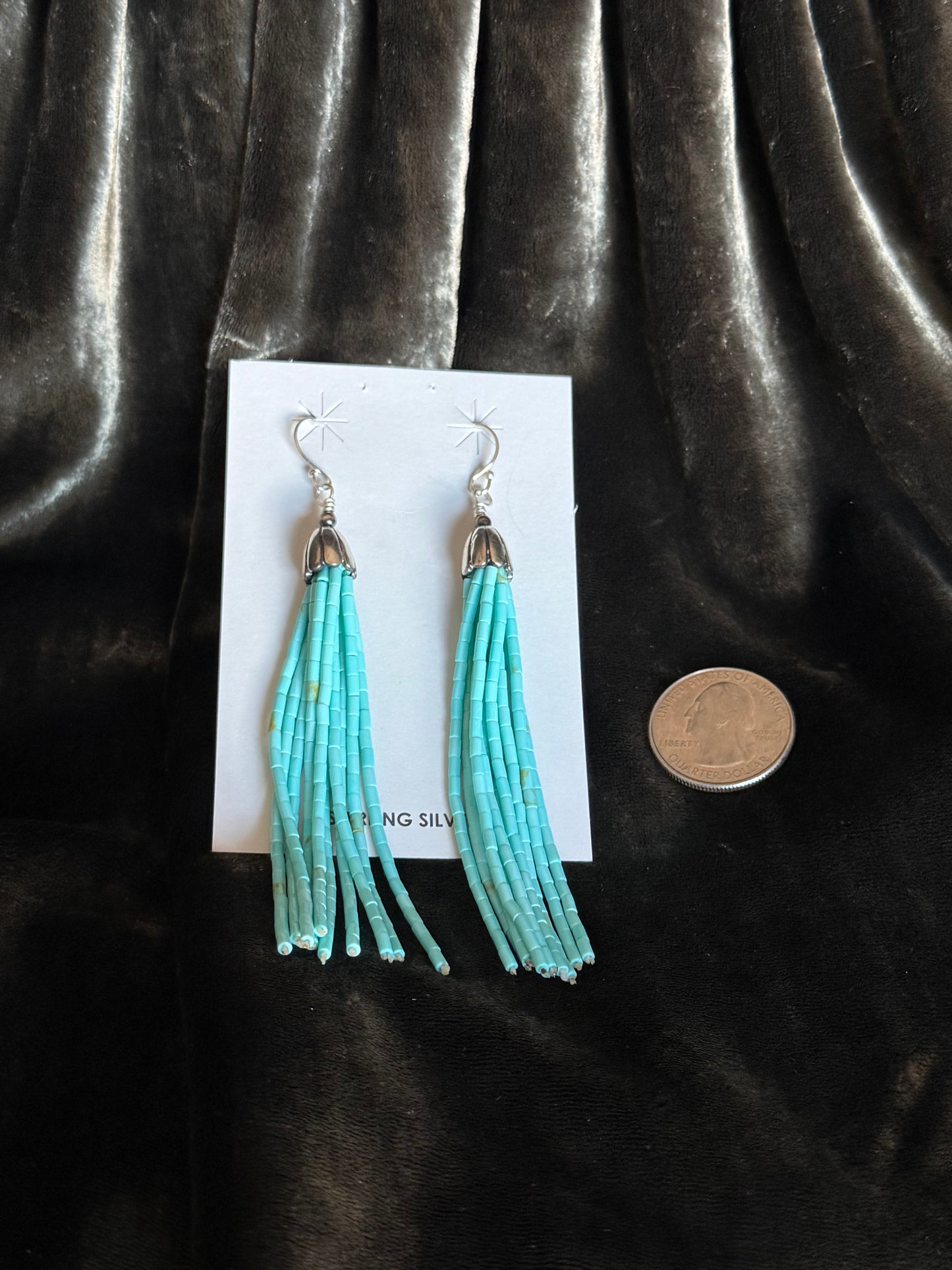 4” Sterling Silver Heishi Earrings