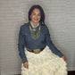 High-Waist Floral Skirt
