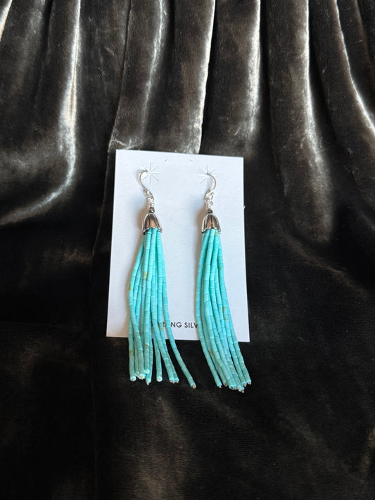 4” Sterling Silver Heishi Earrings