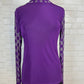 Checked in Purple Mesh Top