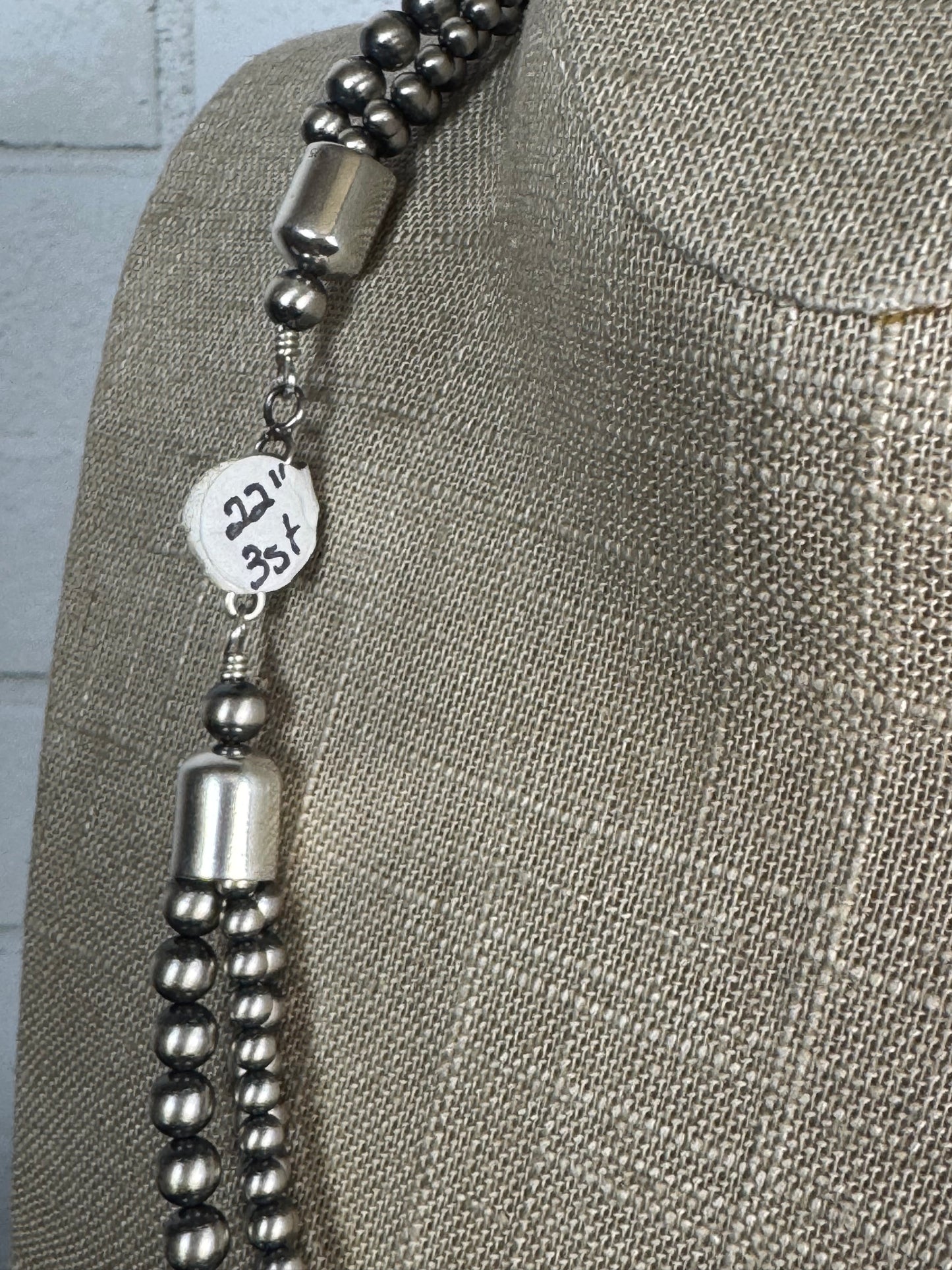 Three Strand 22” Navajo Pearls Necklace