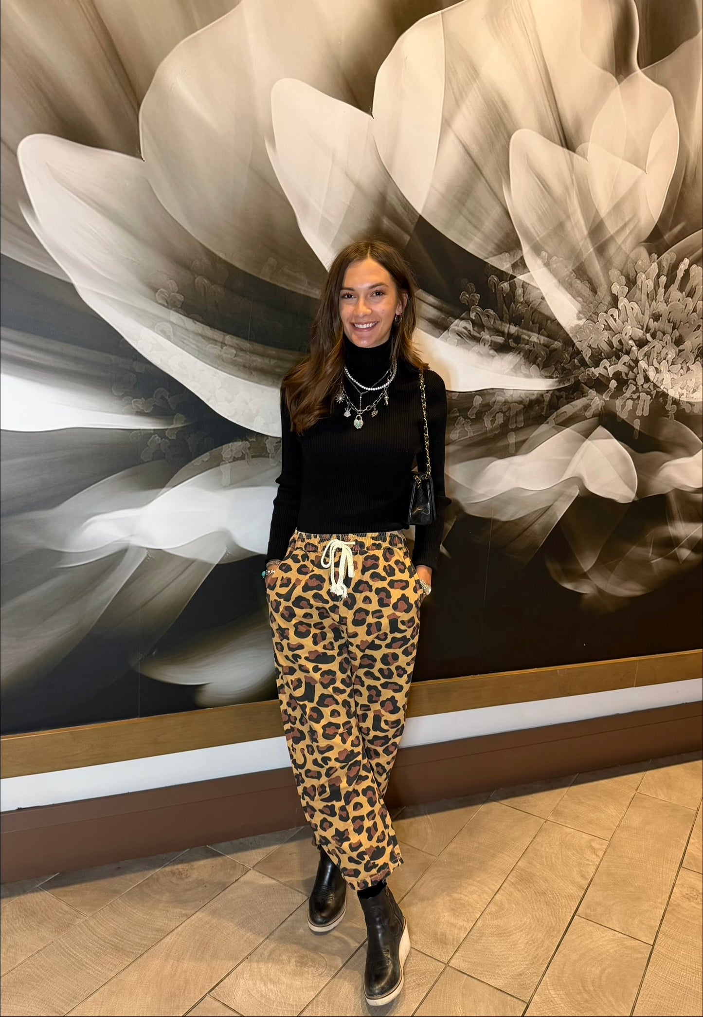 WESTERN CHEETAH BARREL PANT