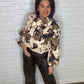 The Loretta Cow Animal Print Blouse