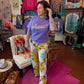 Tapestry Print Blend Pants