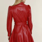Faux Leather Belted Dress or Jacket