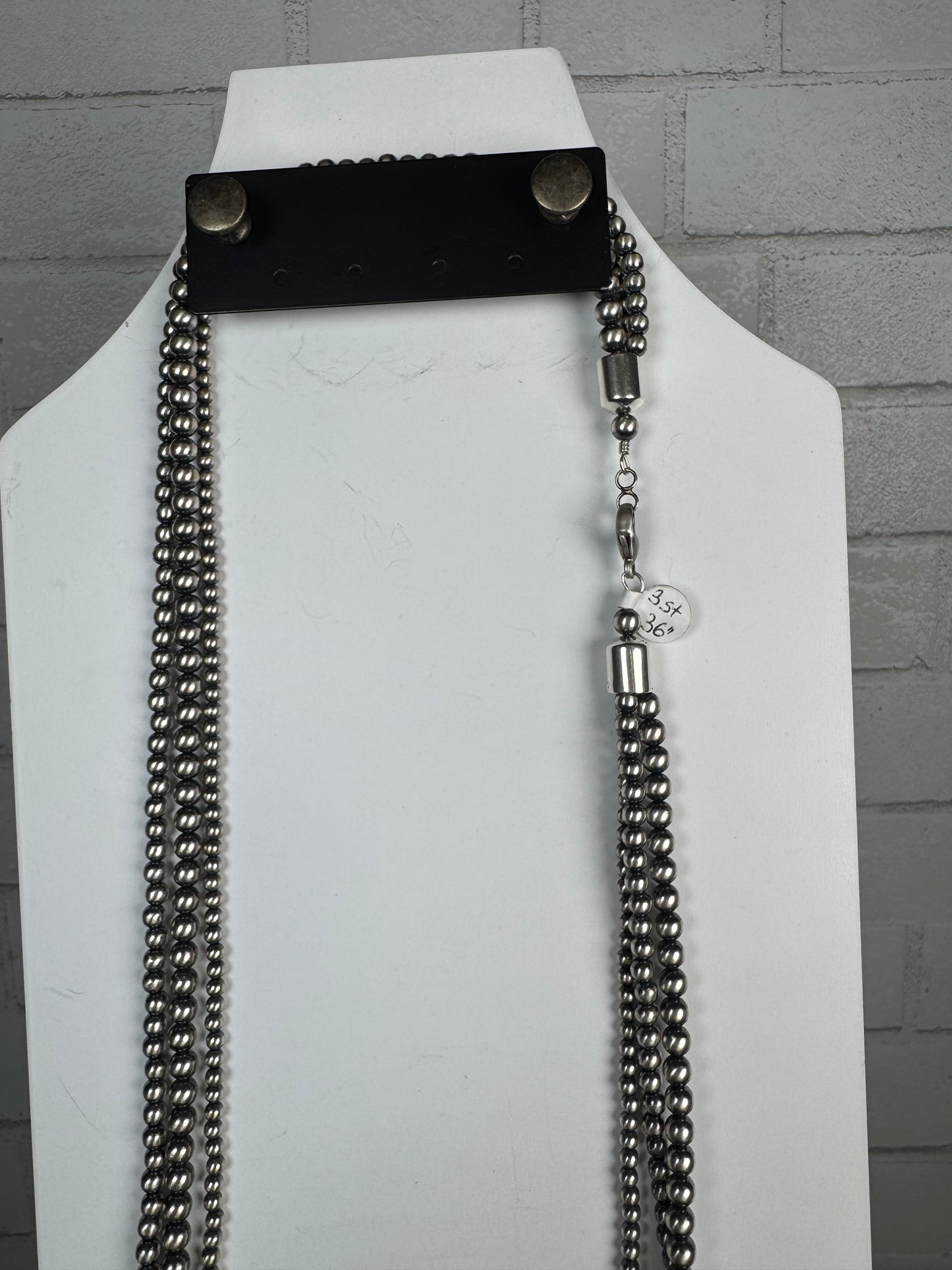 Three Strand Navajo Pearls Necklace