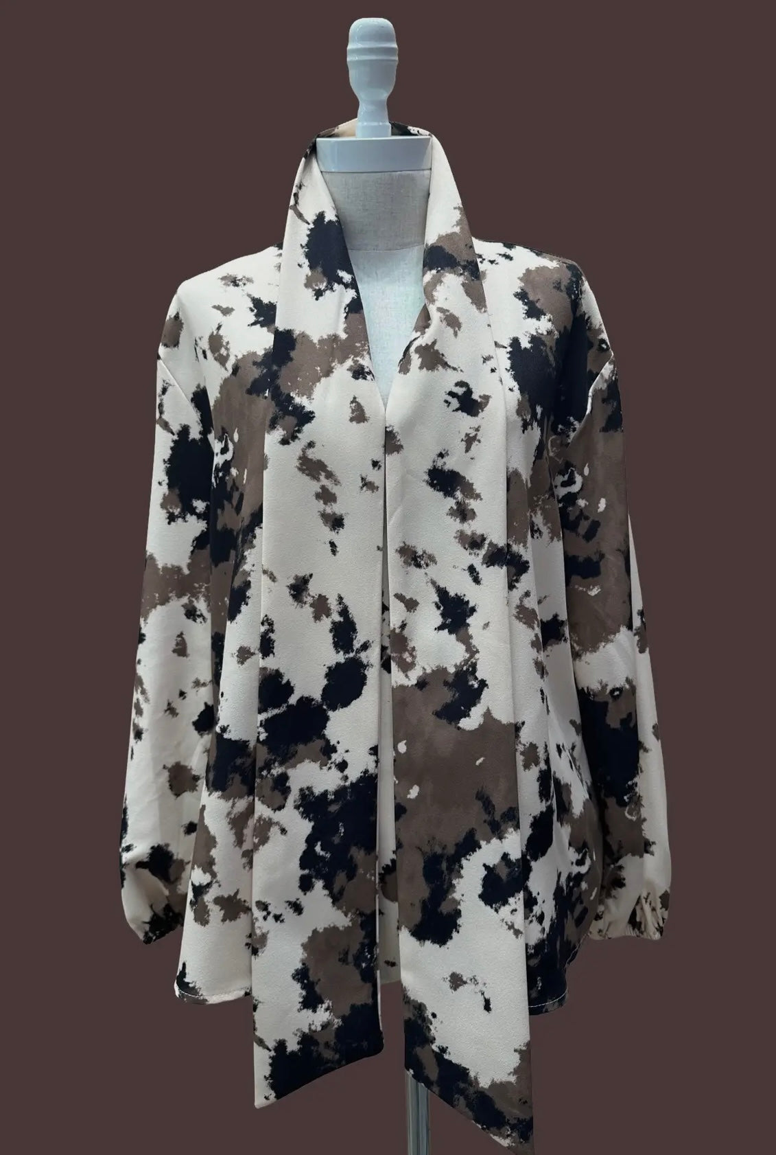 The Loretta Cow Animal Print Blouse