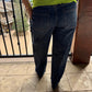 Mid Waist Embellished Barrel Jeans