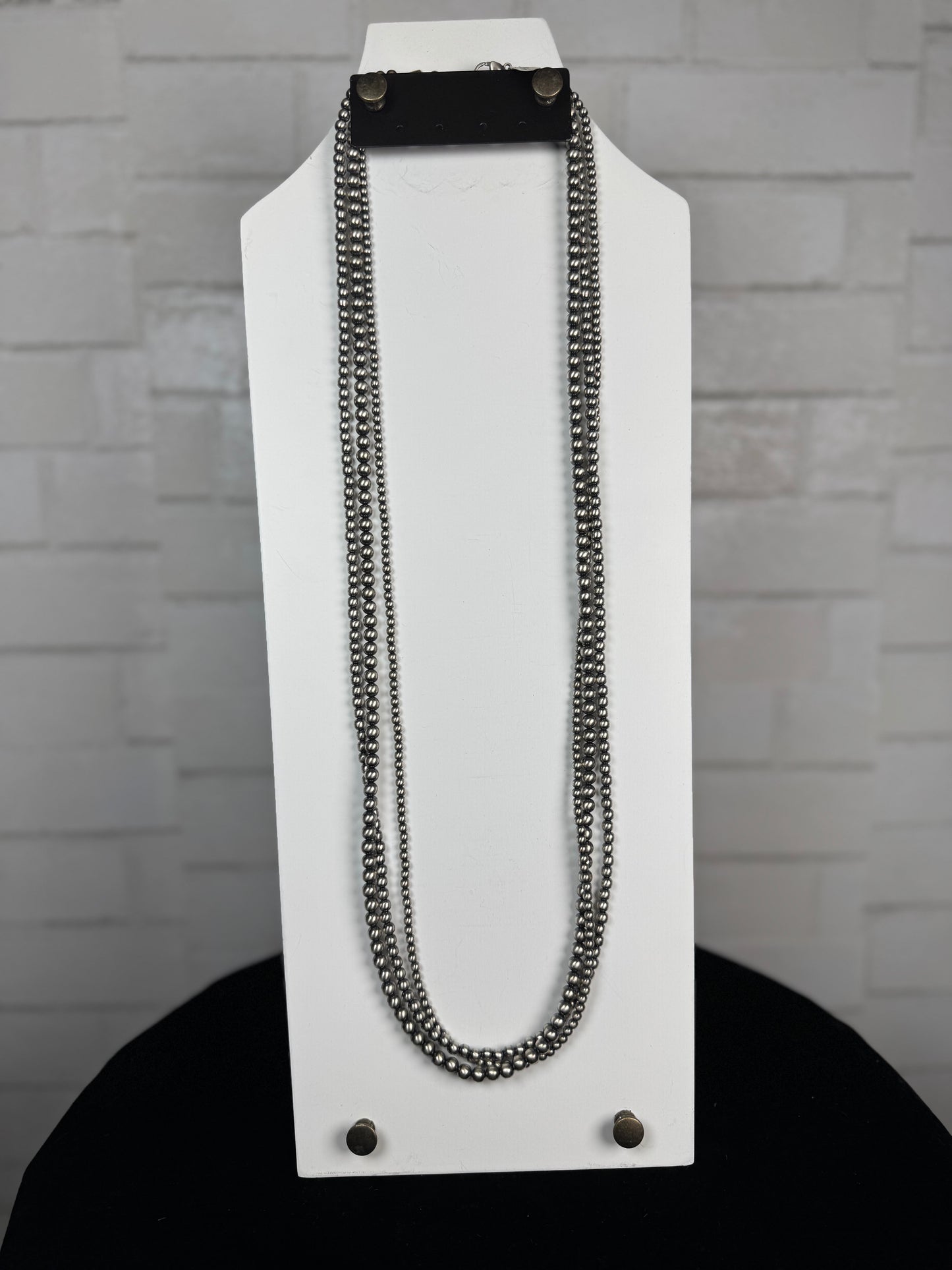 Three Strand Navajo Pearls Necklace