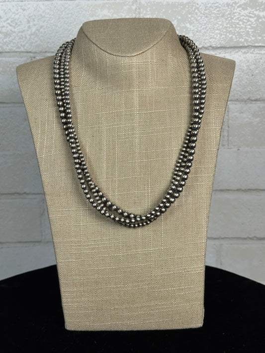 Three Strand 22” Navajo Pearls Necklace