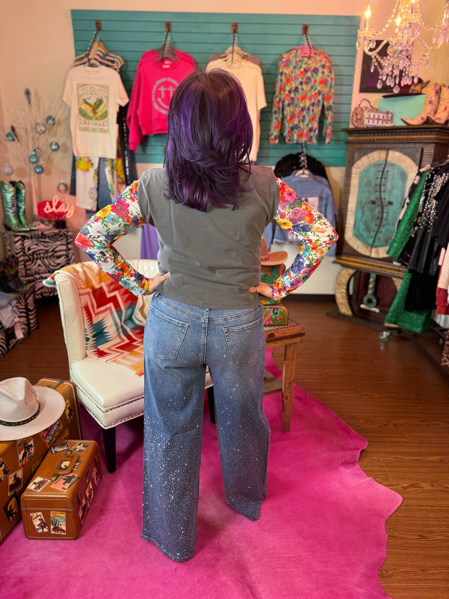 Sparkly High Rise Jeans