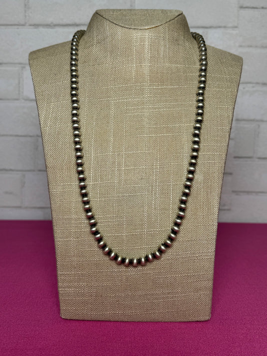 Sterling Silver Handstrung Bead Necklace