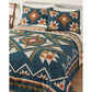 Quilted Star Cotton Matelasse Indigo King Size
