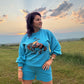 Turquoise Ribbed Graphic Set
