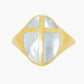 Mother of Pearl Cross Ring