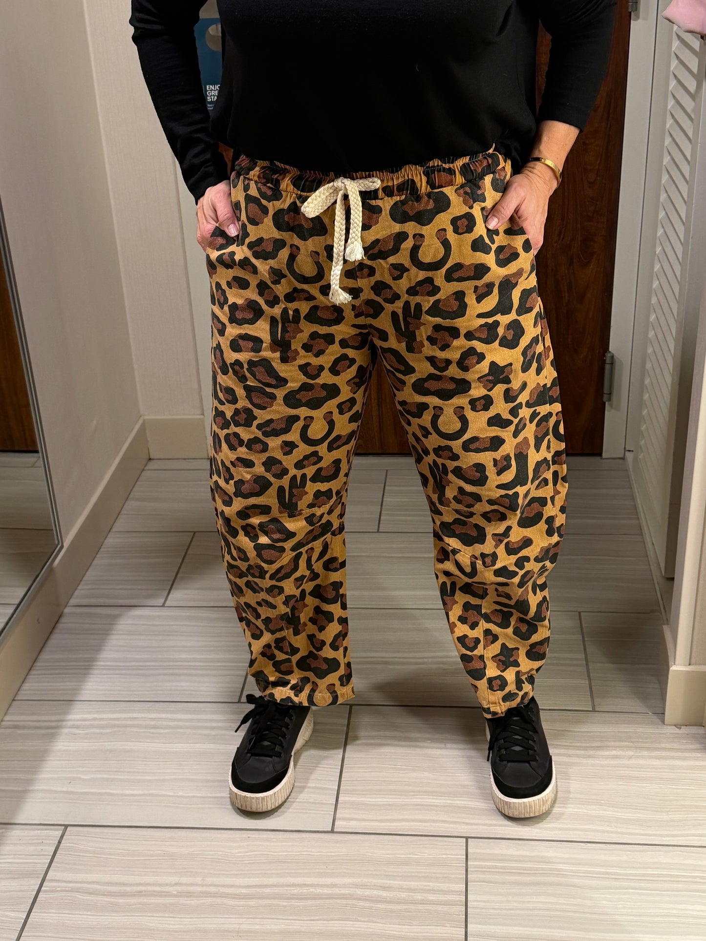 WESTERN CHEETAH BARREL PANT