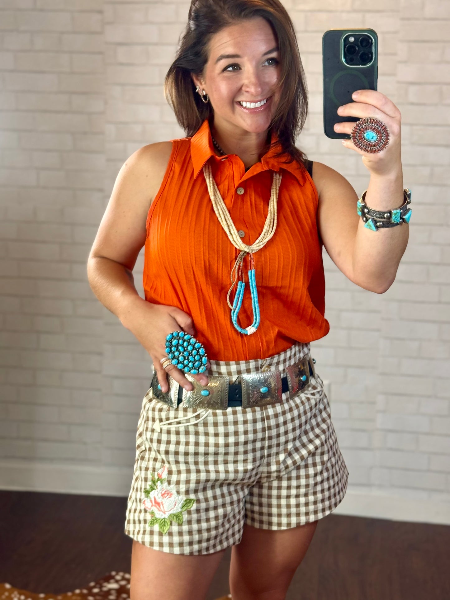 Gingham Rodeo Shorts