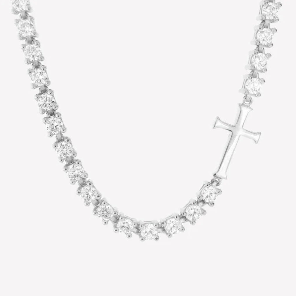 LUMINOUS CROSS TENNIS NECKLACE