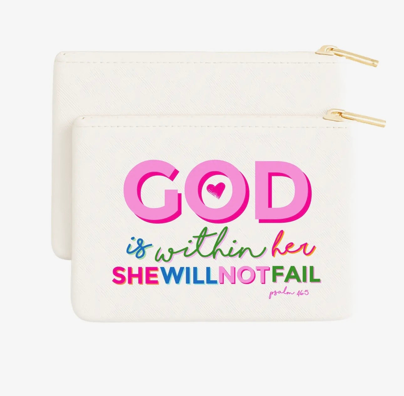 GOD Is Within Her Colorful Canvas Bag