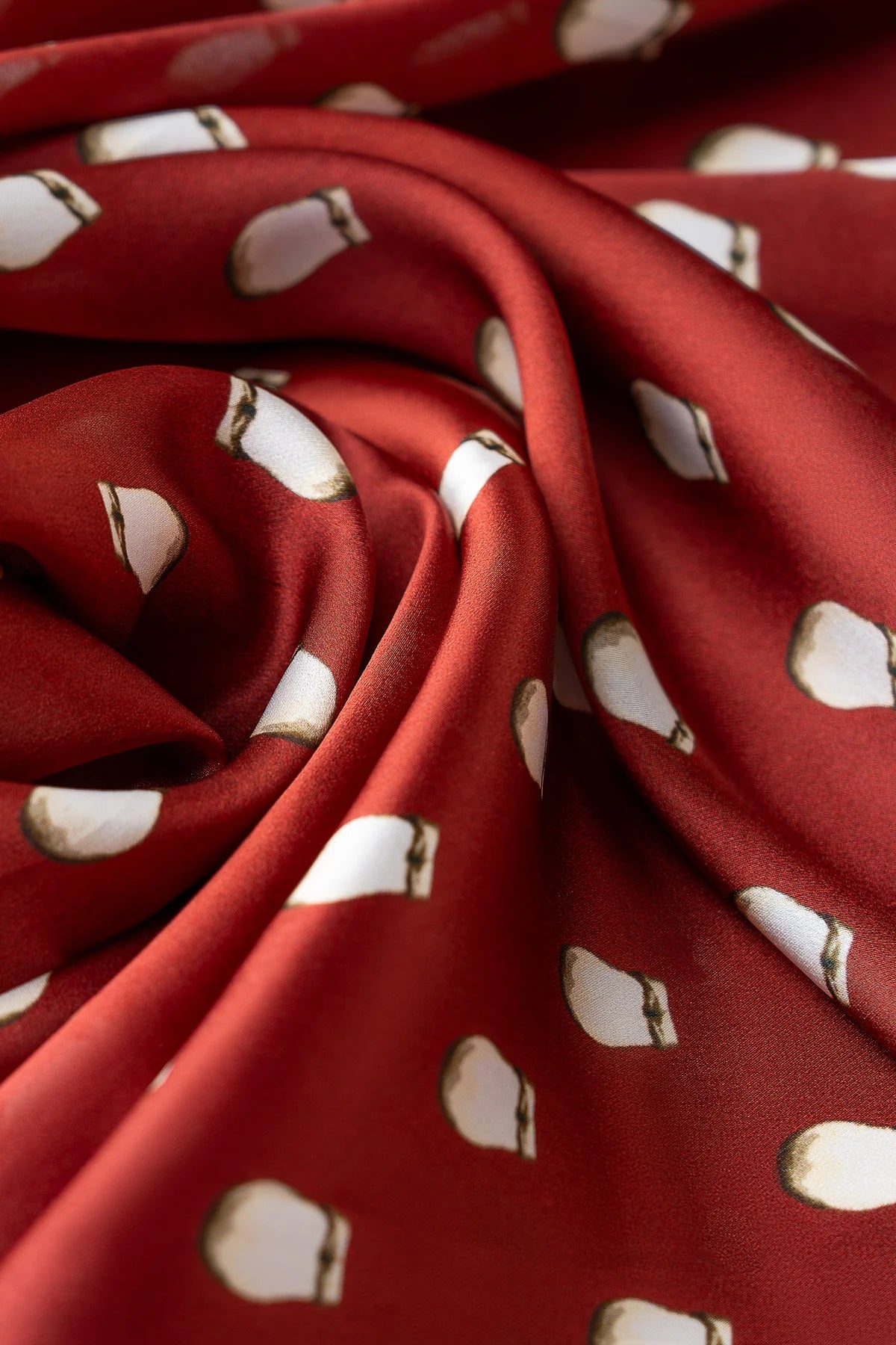 Elk Ivory Silk Scarf - Red