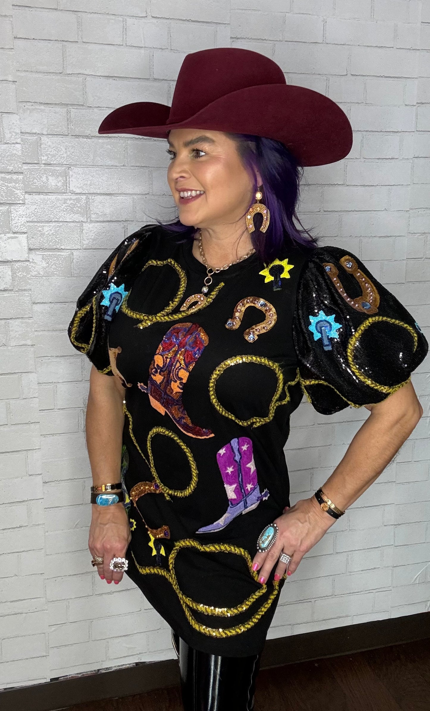 Cowgirl Icon Poof Sleeve Tunic/Dress