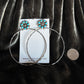 Sterling Silver Turquoise Flower Hoops