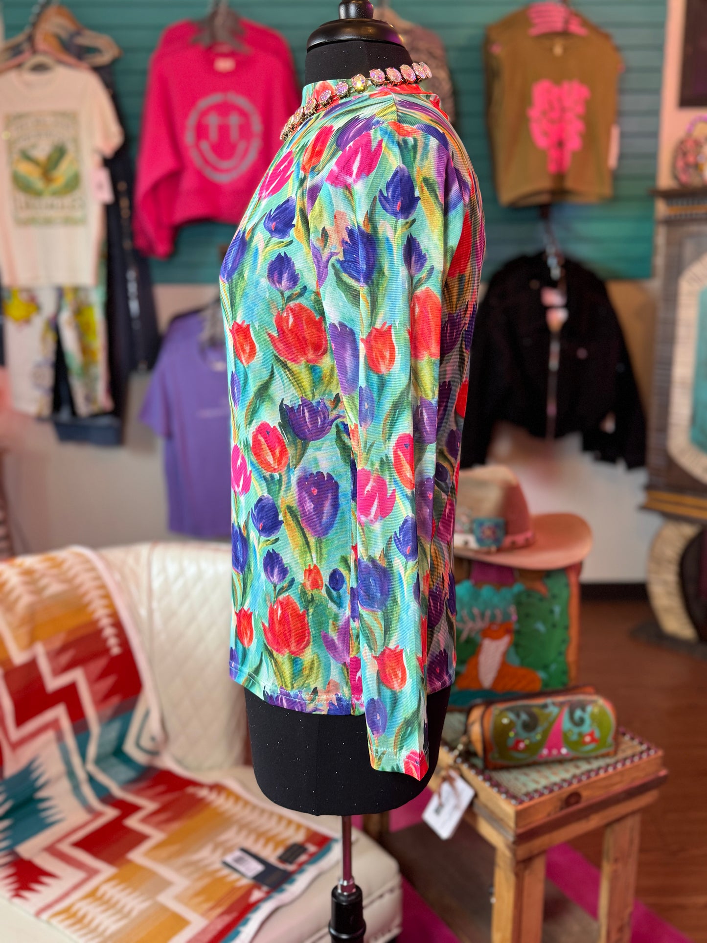 Tulip Trail Mesh Top