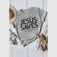 JESUS Saves Mineral Graphic Tee