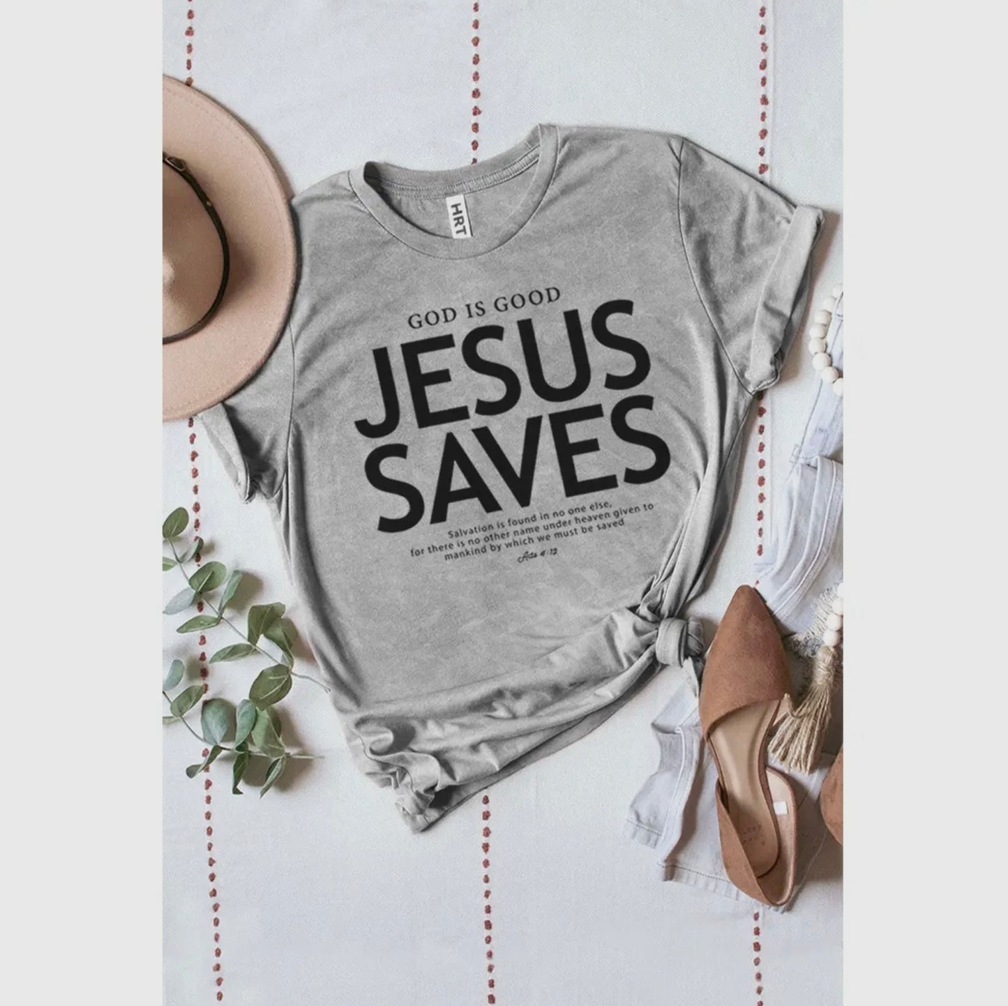 JESUS Saves Mineral Graphic Tee