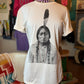 Black & White Sitting Bull Graphic Tee W/Stones