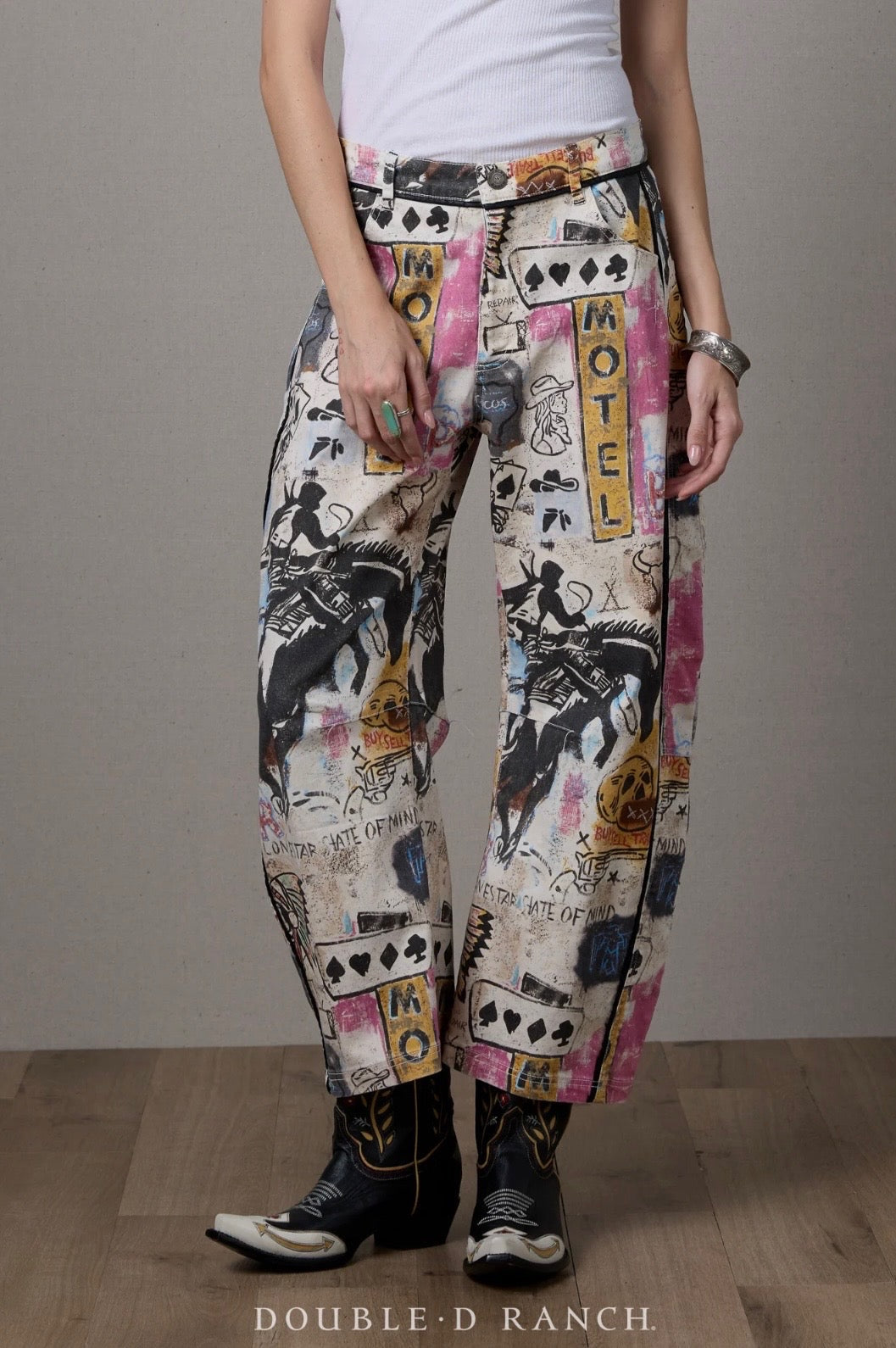 Cowboy Graffiti Denim Pant