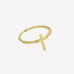 LUMINOUS CROSS PAVÉ RING