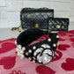 Black Headband with Pearls and AB Stones
