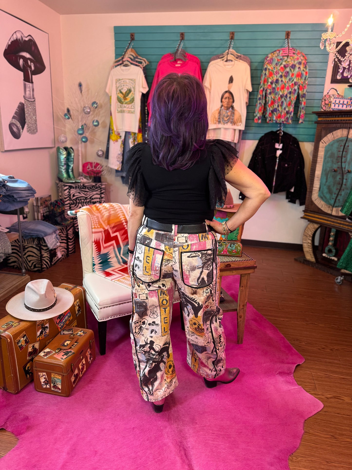 Cowboy Graffiti Denim Pant