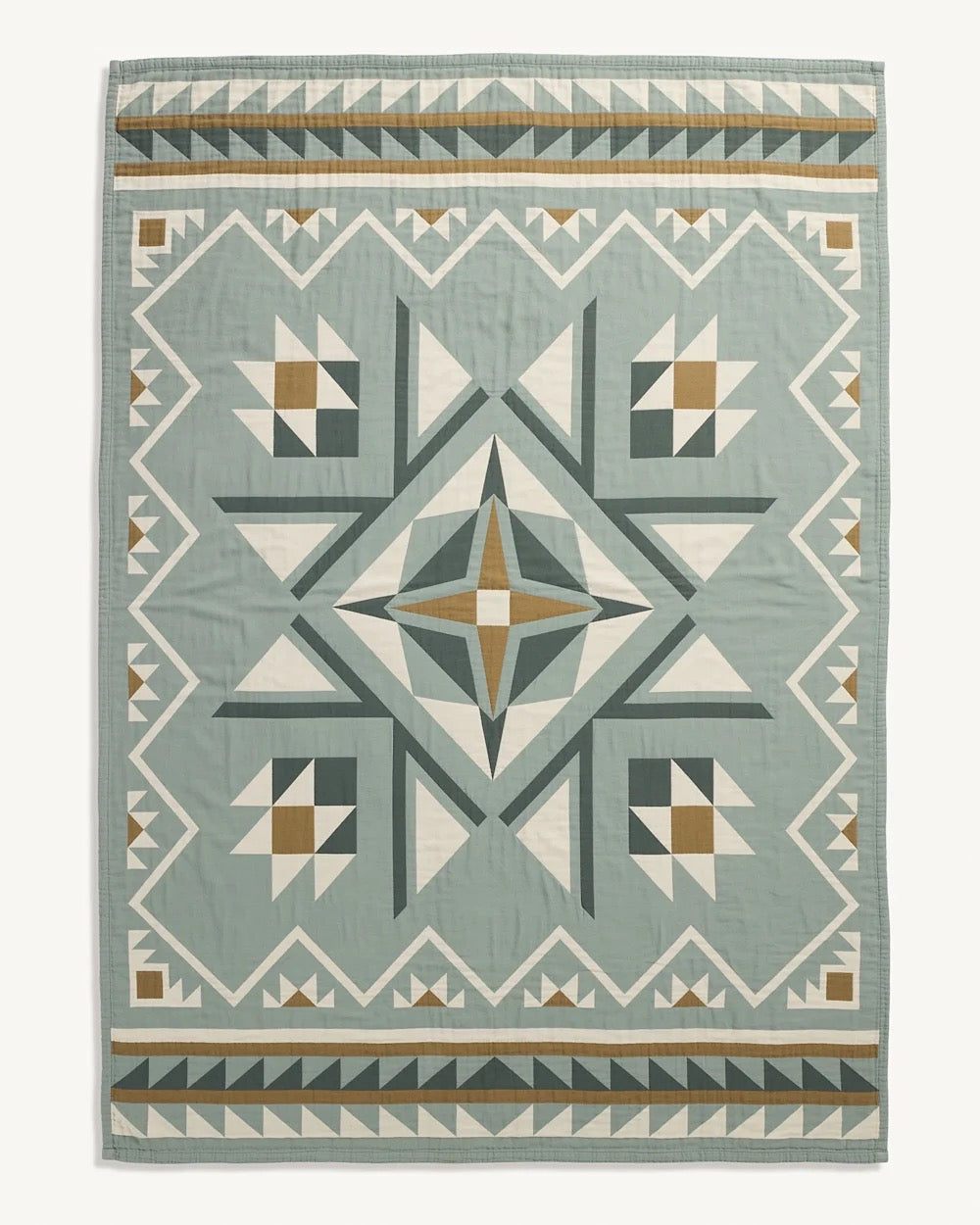 Quilted Star Cotton Matelasse Shale King Size