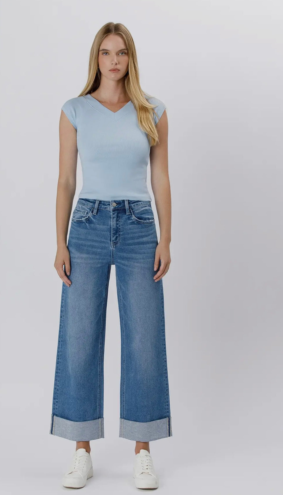 Super High Rise Double Cuffed Jeans