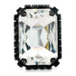 Mini Soleil Ring w/trim in Gunmetal/Clear Crystal